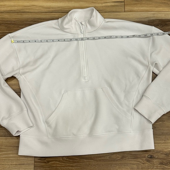 Vineyard Vines Performance Silky Scuba Oversized White Quarter Zip Pullover Sz M - Picture 6 of 13